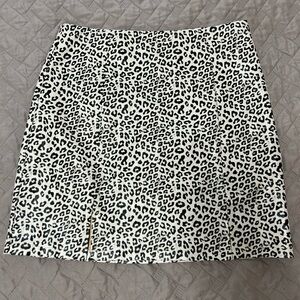 Animal print “leather” skirt